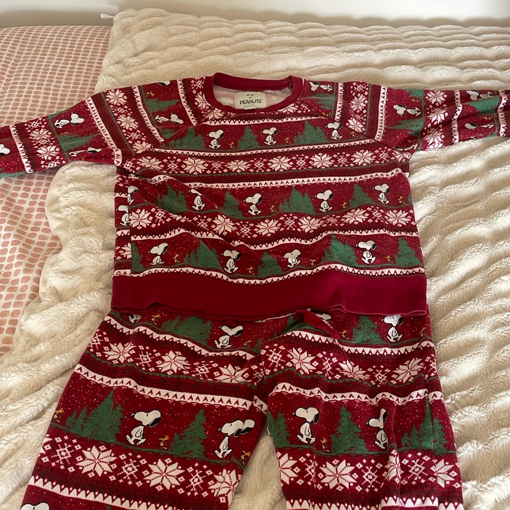 American Eagle Peanut Long Sleeve Pants & Shirt  Pajamas